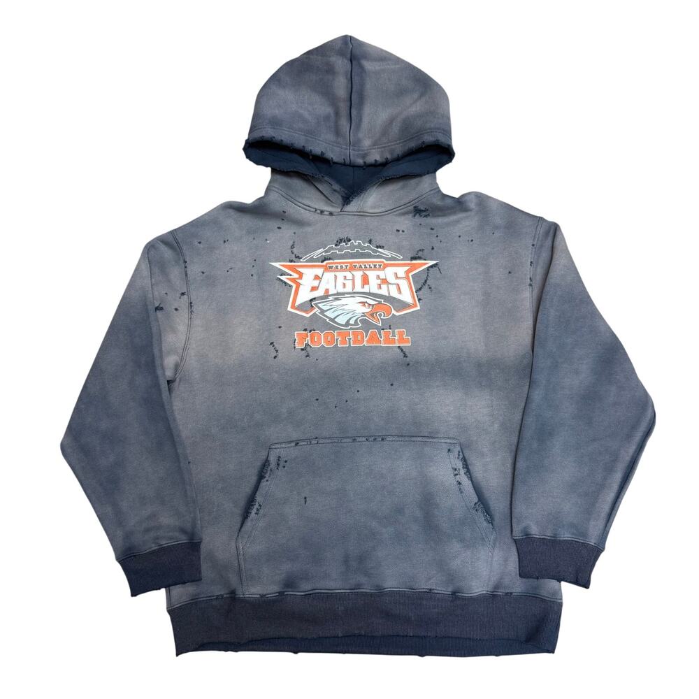 West Valley Eagles Footdall Hoodie Thrashed Navy